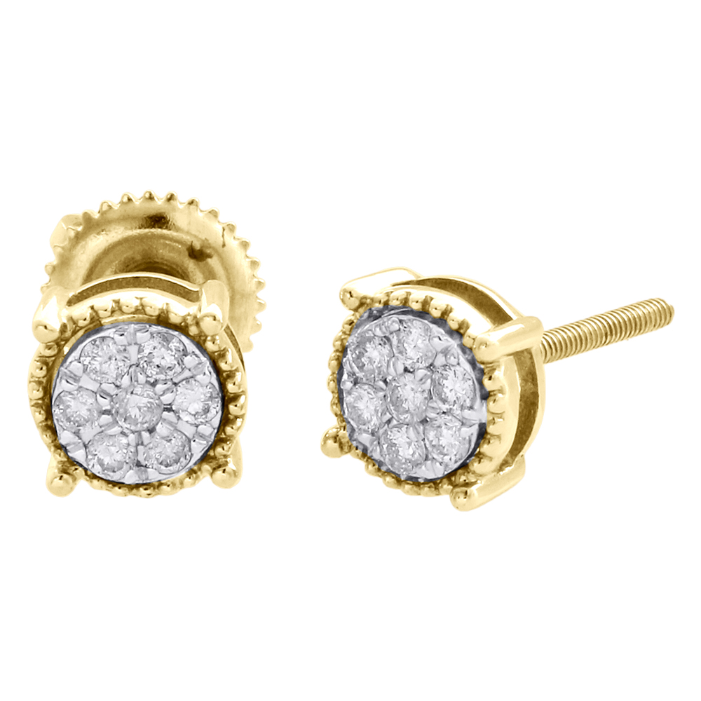 1 Ct Diamant Clous d/'oreilles 5 mm Ronde Diamant Solitaire Boucles D/'oreilles 14k Or Rose
