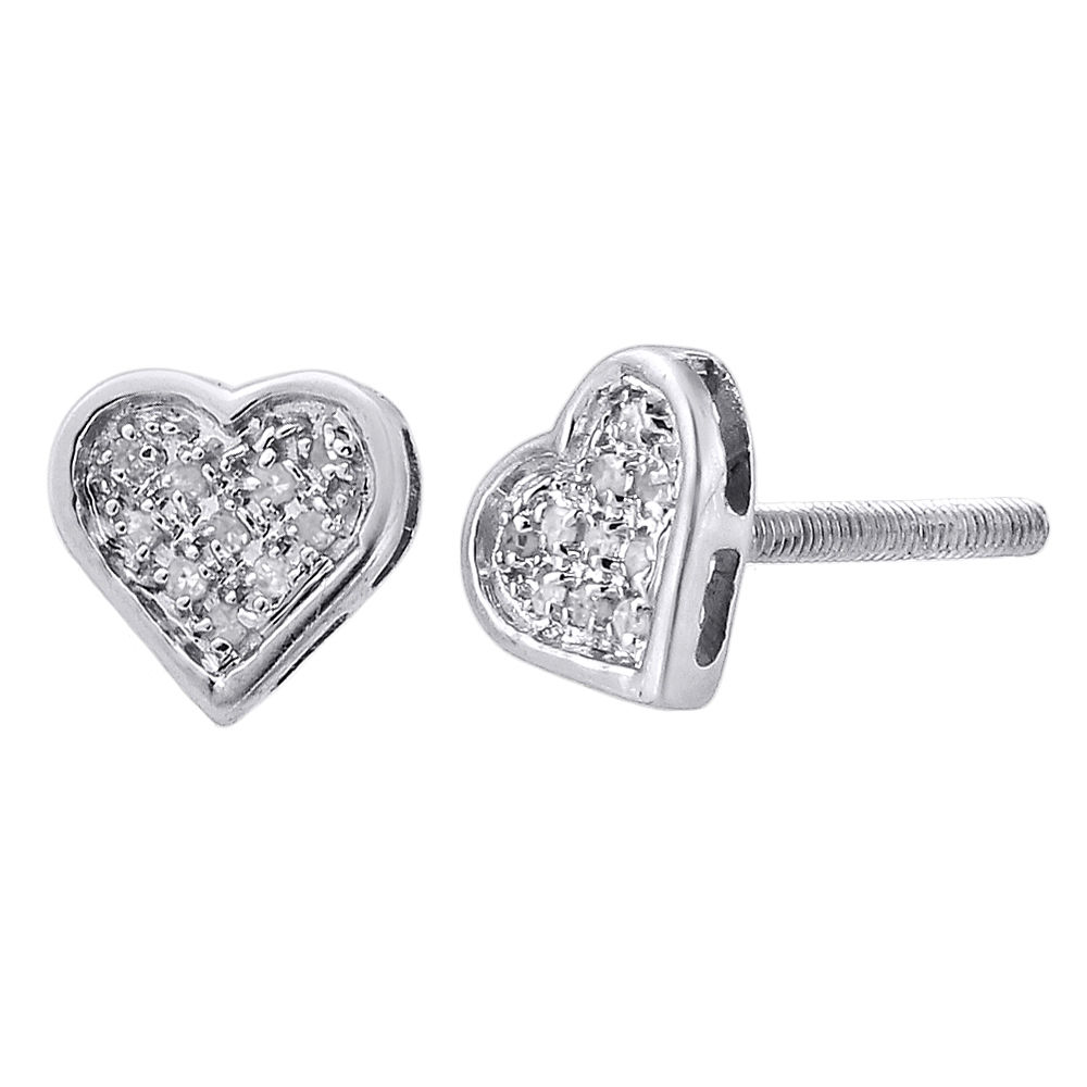 0 05 Ct Natural Diamond Heart Stud Earrings 14k Yellow Gold Over Sterling Silver Fine Jewelry Jewelry Watches - diamond heart roblox