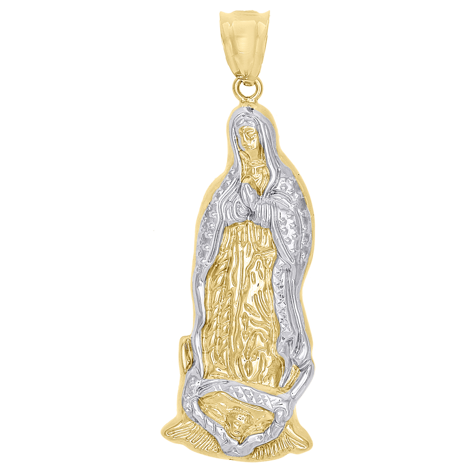 virgin mary diamond pendant