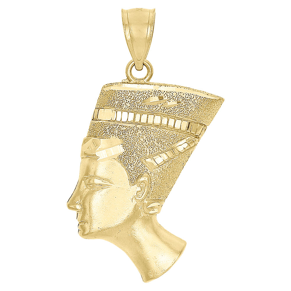 10K or Jaune Medusa Head Charm Pendentif