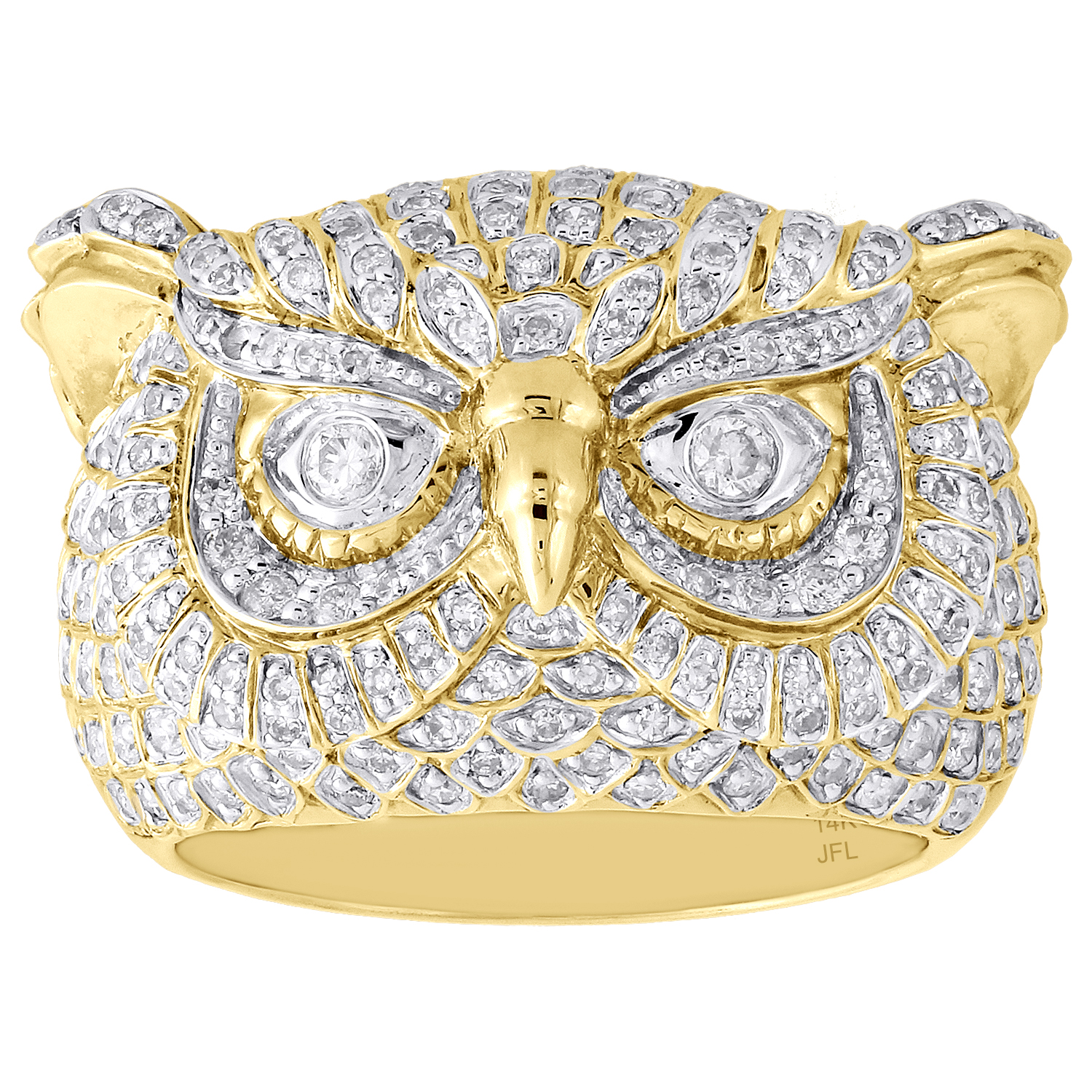 Femmes Véritable 14k Or Rose Diamond Cut Contour Coeur Fiançailles Fantaisie Ring Band