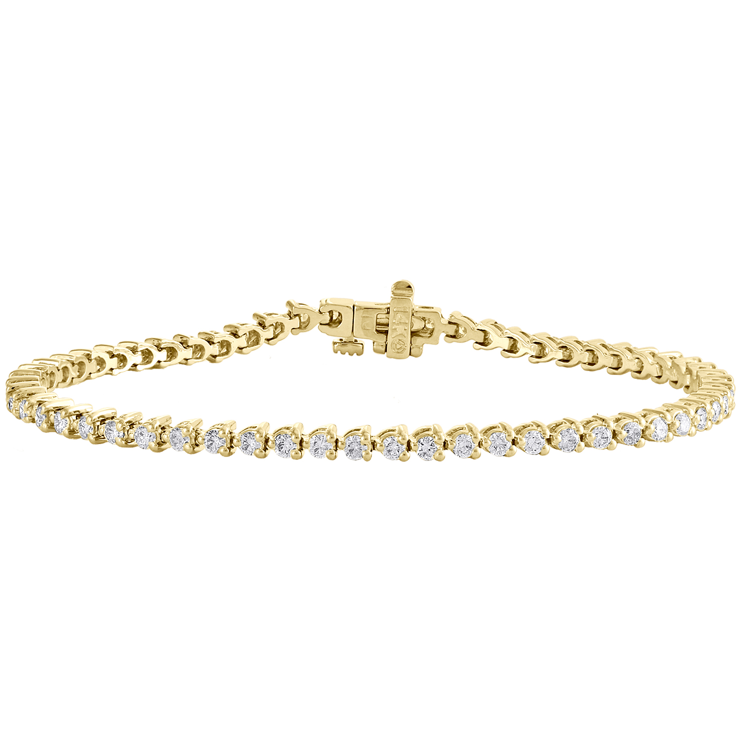 14K Or Jaune Brillant byzantine Fancy Bracelet