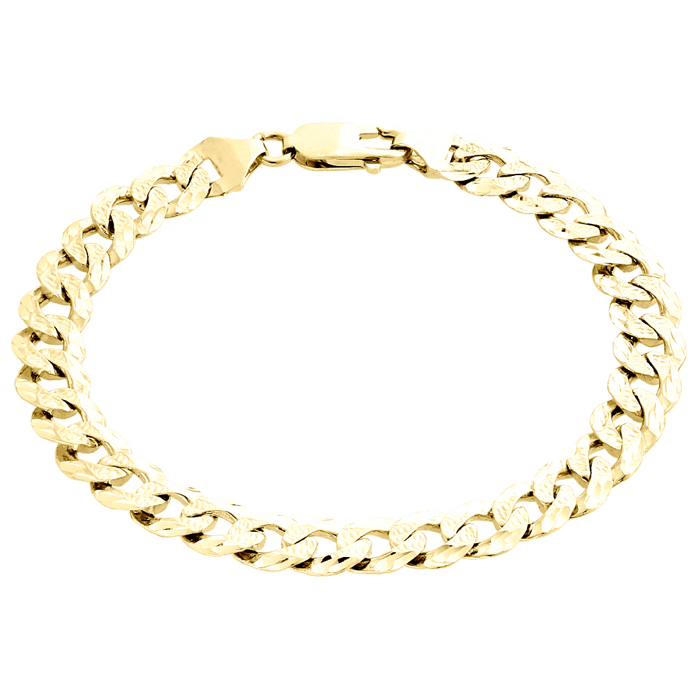 14K Or Jaune Brillant byzantine Fancy Bracelet