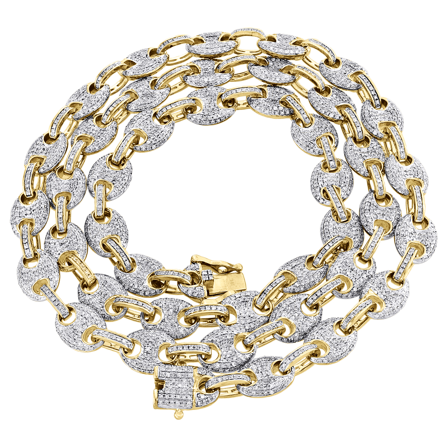 diamond cut gucci link chain