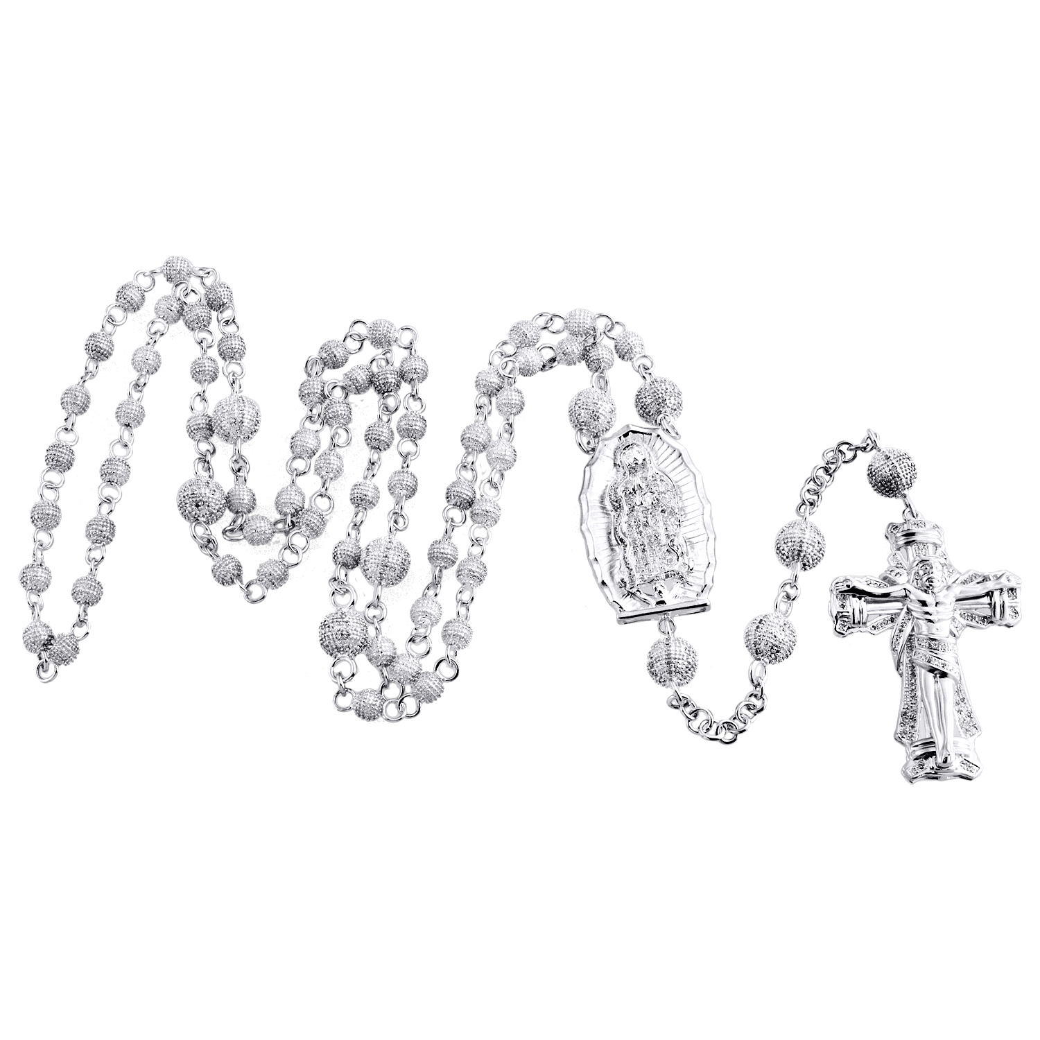 925 Sterling Argent Crucifix Cross Charme avec Jésus Collier Pendentif 18/" Chaîne