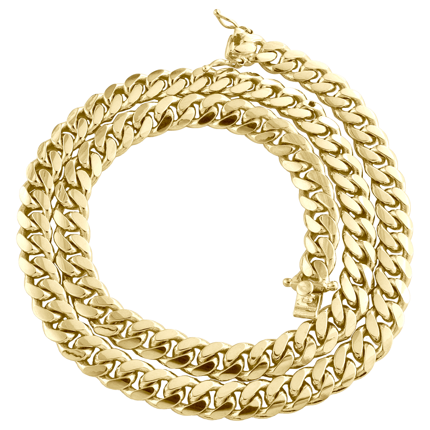 7 MM Cubain Curb Link Diamond-Cut Pave Argent Sterling 925 Italien Chaîne Collier