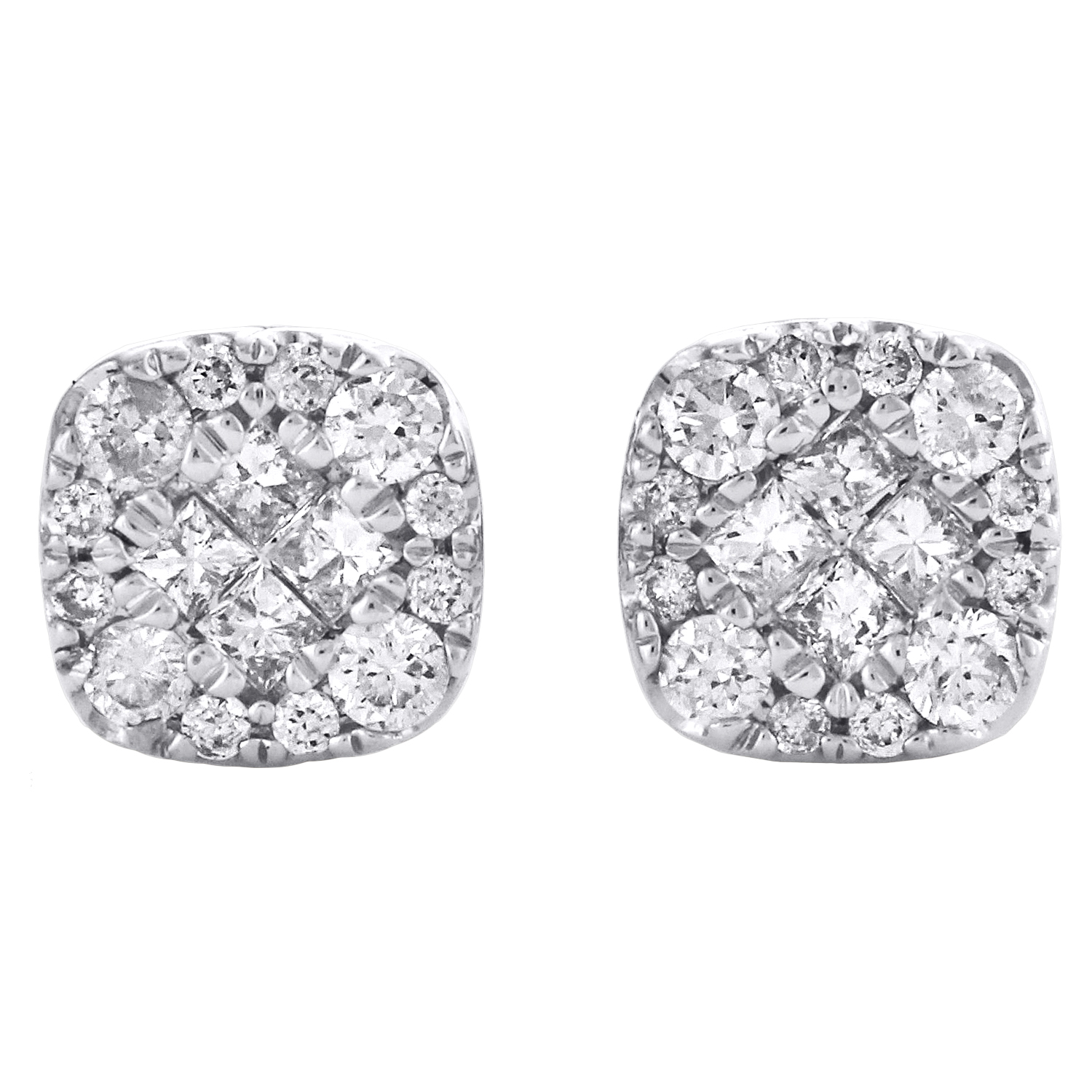 14k Blanc or massif créé Diamant Solitaire Rond Câble Chaîne Collier 1.00 Ct