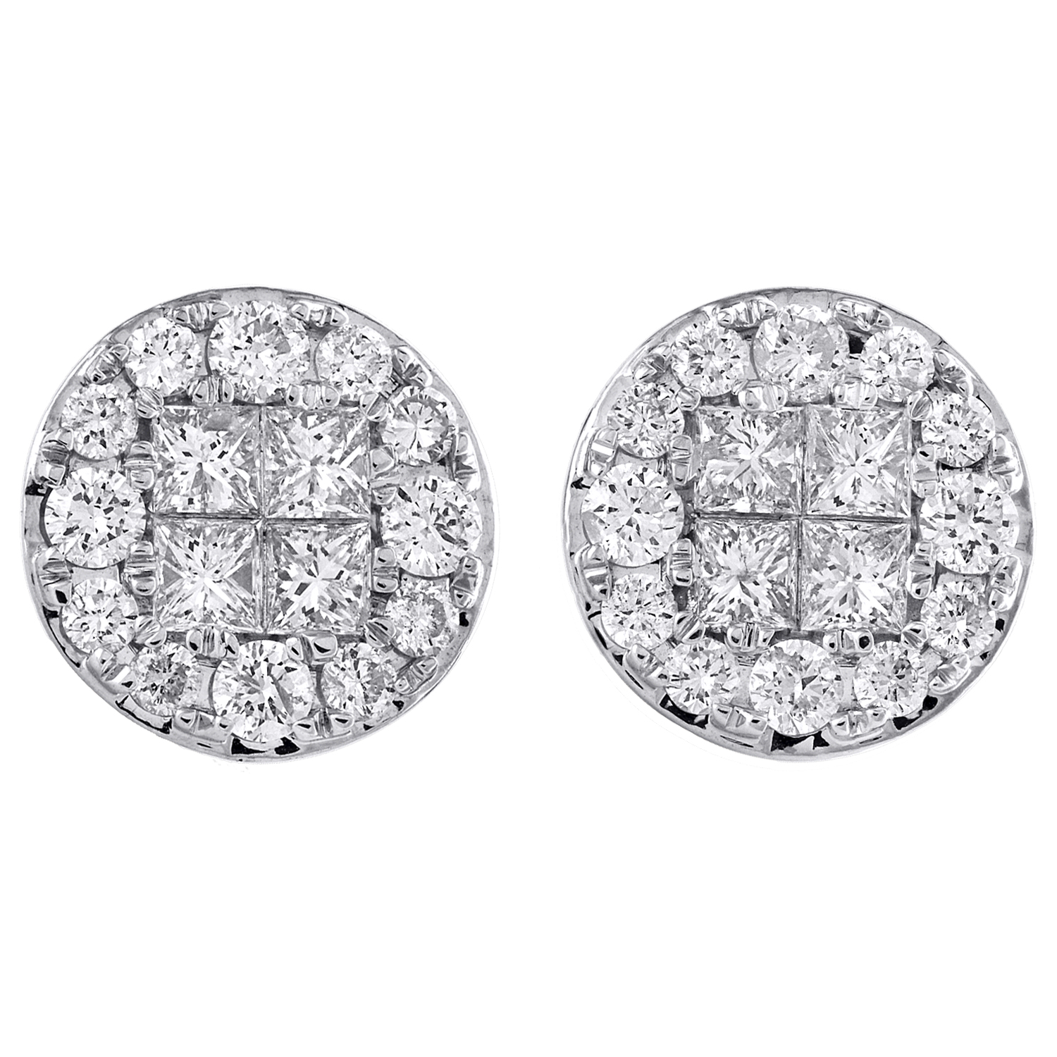 0,10 Karat Diamant Solitaire Herren Ohrstecker 585er 14 K Weißgold /& Zertifikat