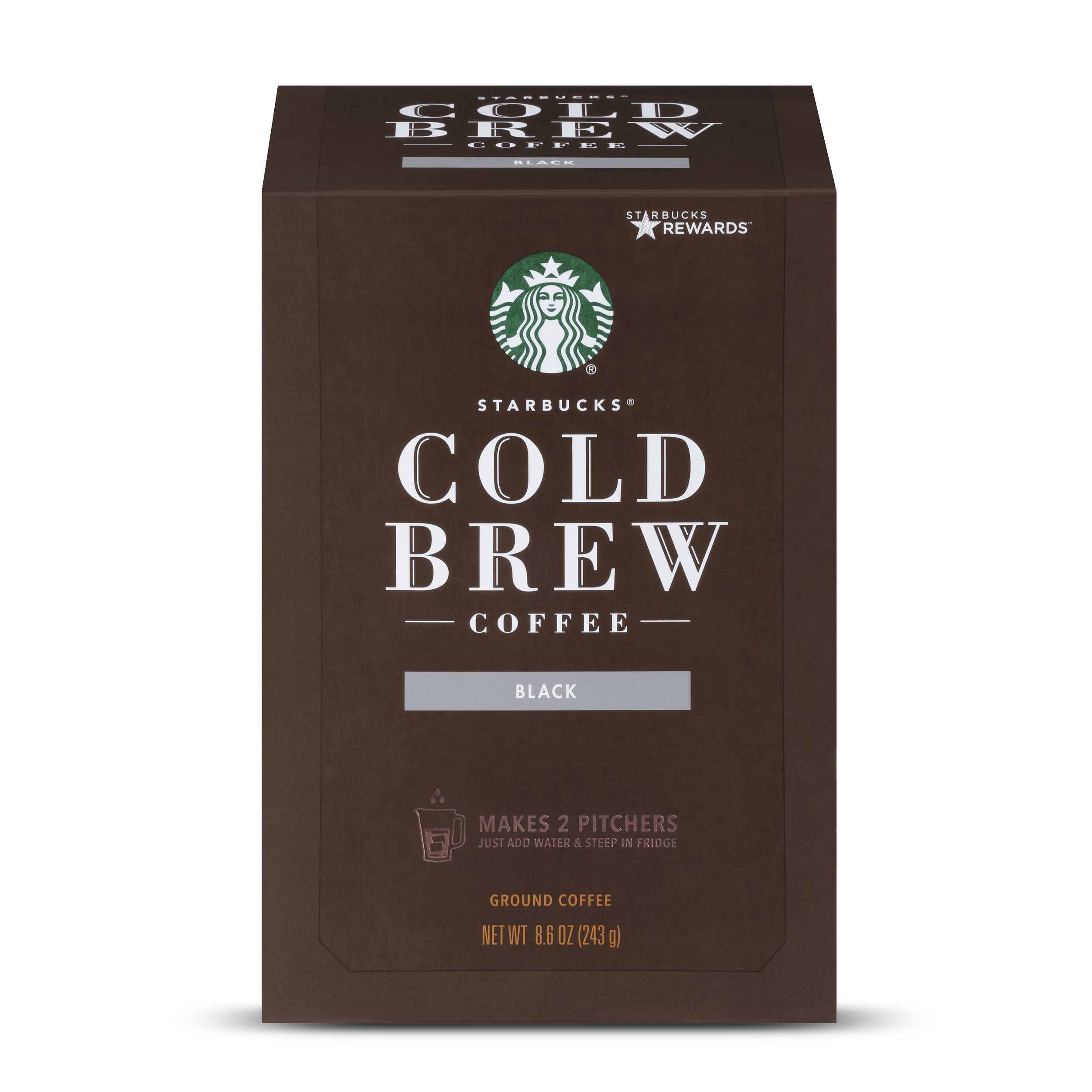 Starbucks Cold Brew Ground Coffee Medium-Roast, 8.6 Ounce, Makes 2 ...