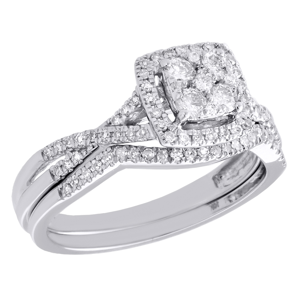 Details about  / 10k White Gold Over Diamond Men/'s Wedding Band Round Engagement Ring 0.50 Ct