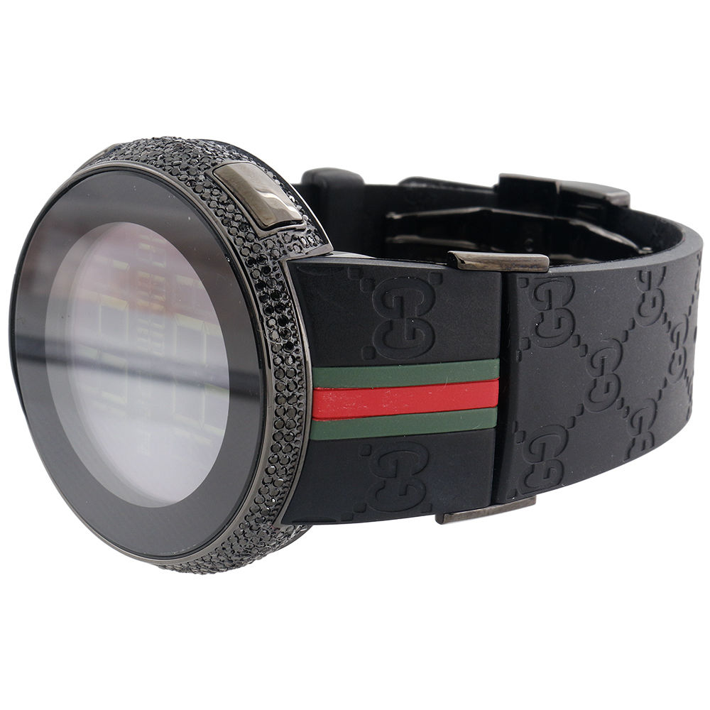 GUCCI ブラック ベルト New Mens Custom Black Full Digital I Gucci YA114207 Black