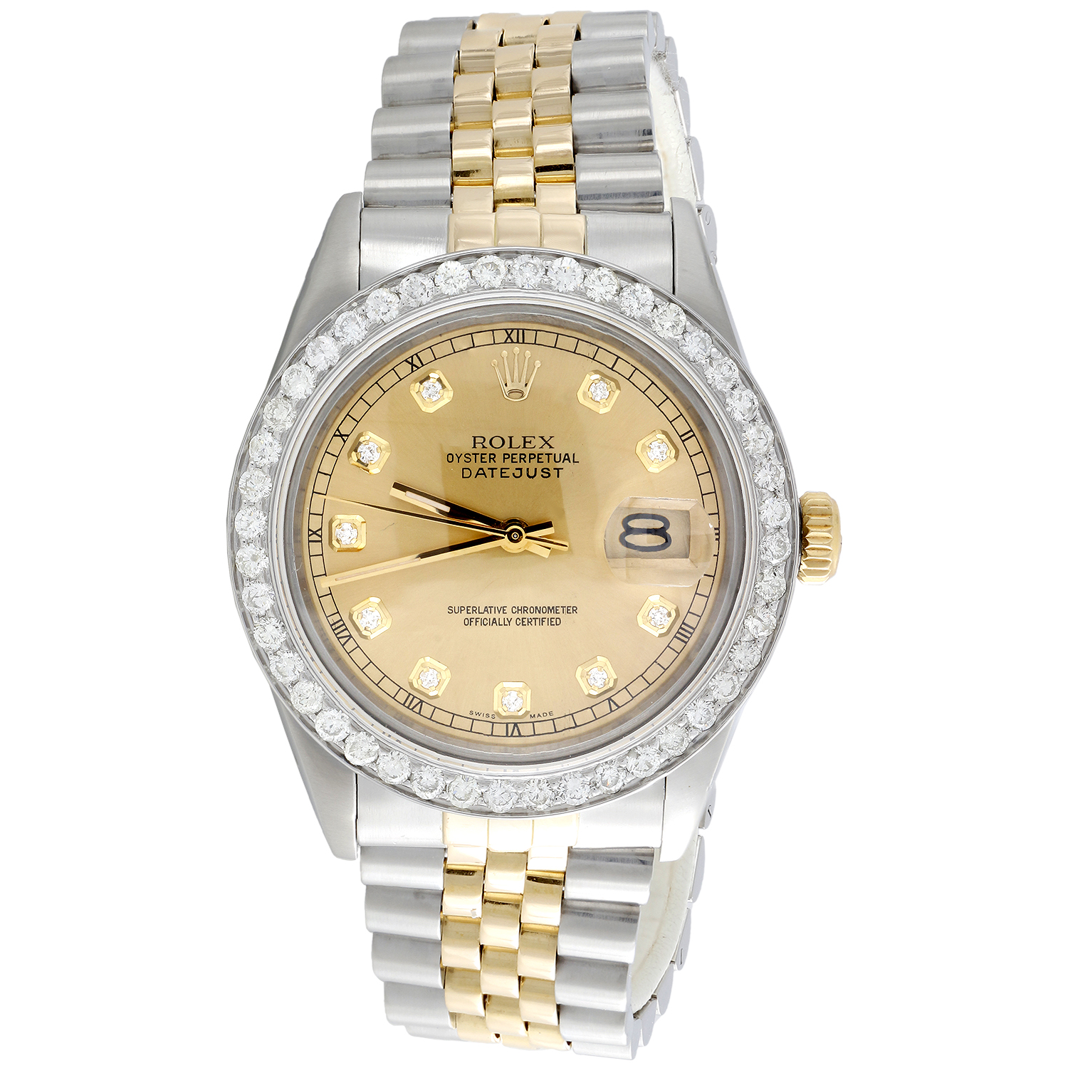rolex two tone mens watch
