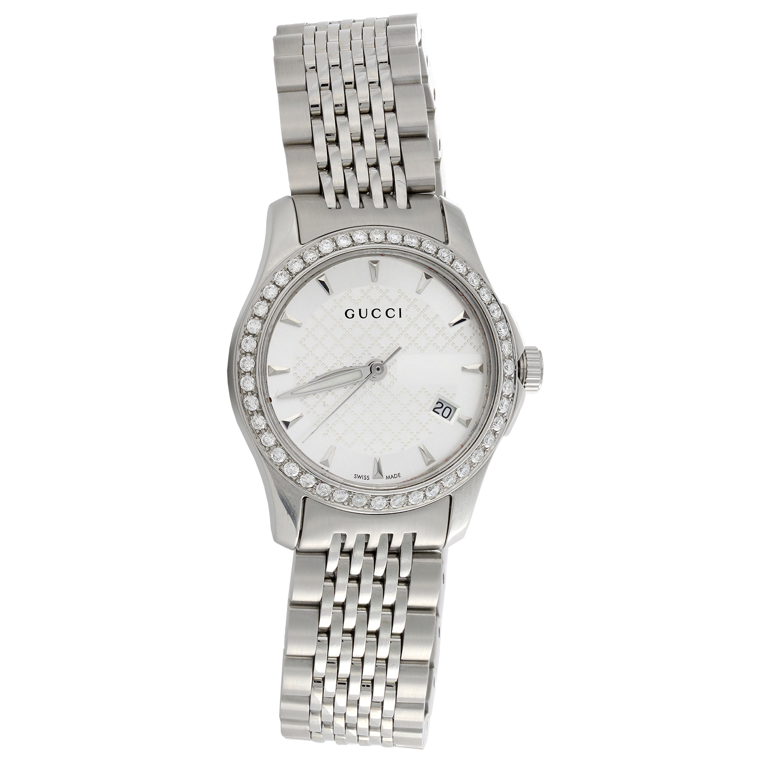Gucci Ya126501 Diamond Watch G-Timeless 