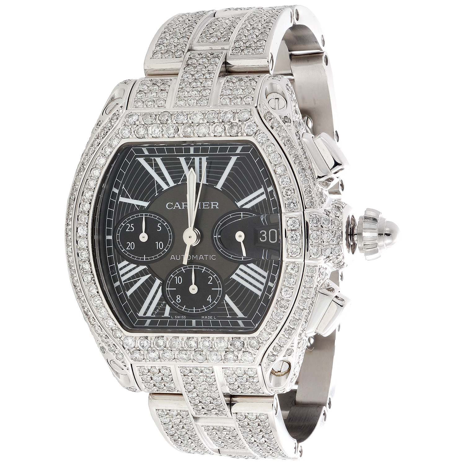 cartier diamond watch mens ebay