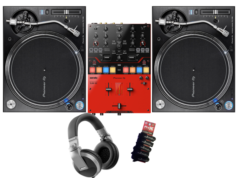 Pioneer DJ Pro Scratch Kit 2x PLX-1000 + DJM-S5 +HDJ-X5S