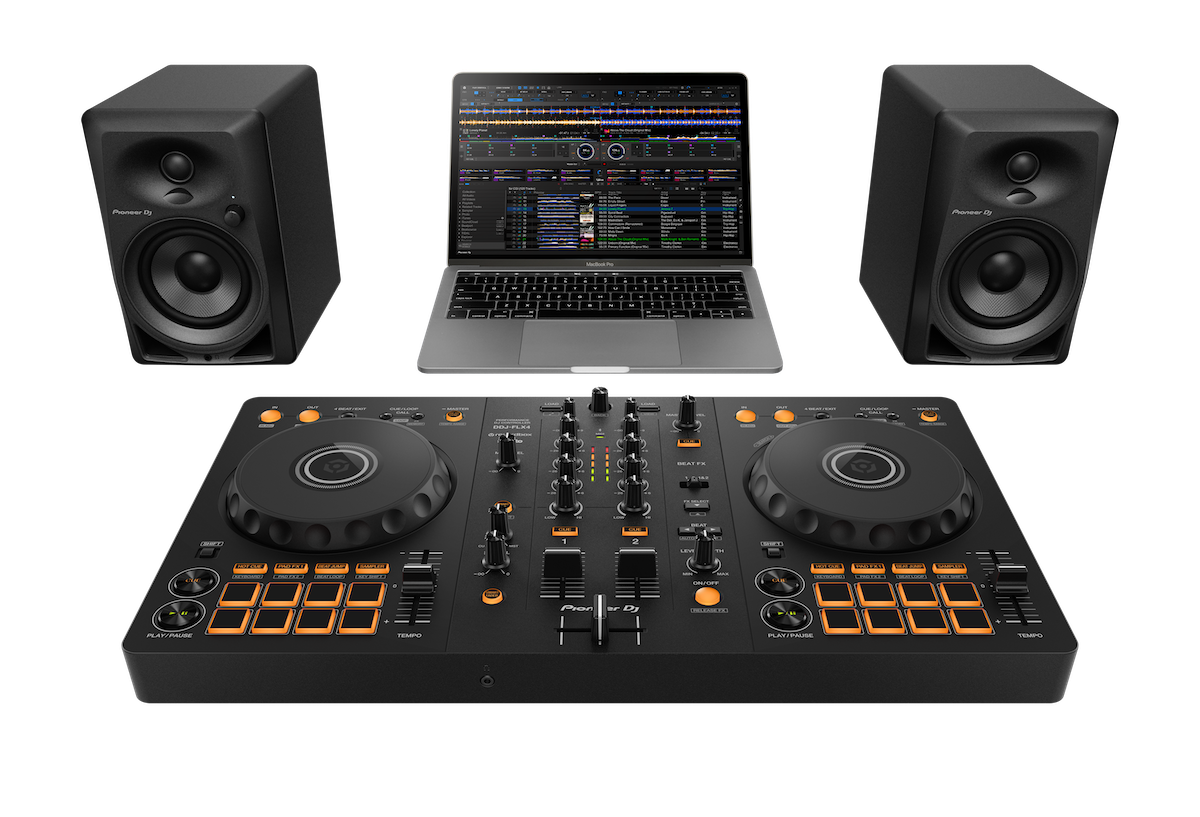 Pioneer DJ DDJ-FLX4 2-Channel DJ Controller + HDJ-CUE1 Headphones