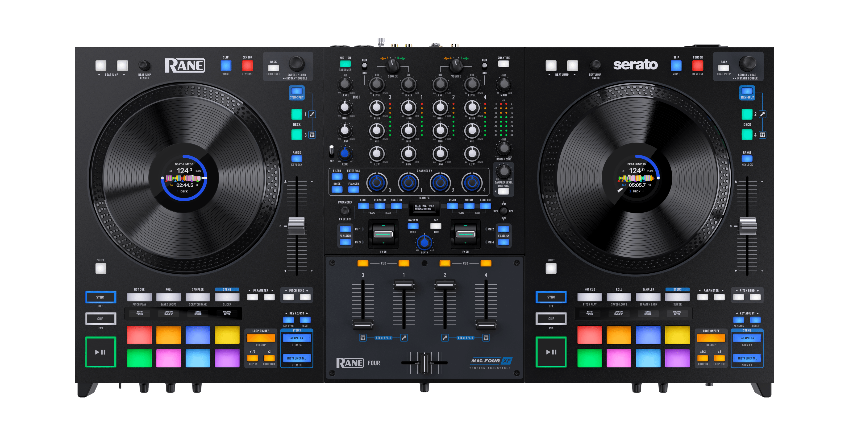 Bundle Rane FOUR Advanced 4-Channel Stems DJ Controller +