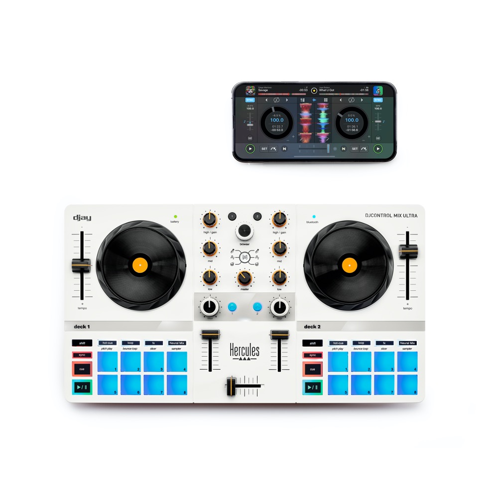 Hercules DJ Control Mix Ultra DJ Controller w/ Headphones & Ties