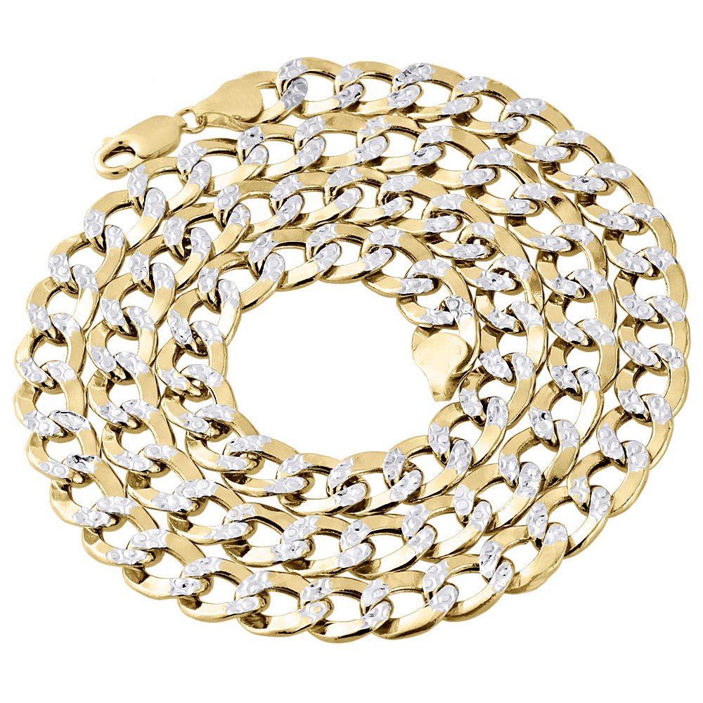 10k or Jaune Hommes Femmes creux Corde Diamond Cut Chaîne Collier 3 mm