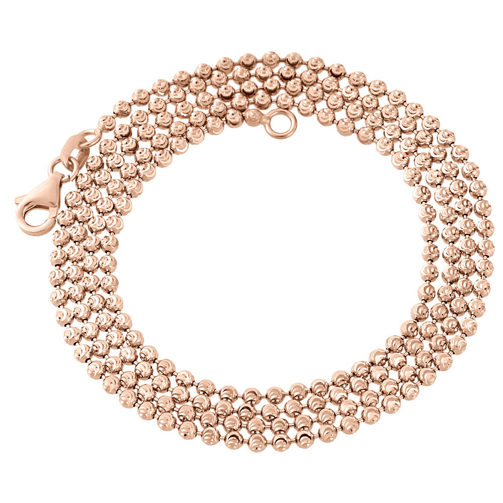 Rose gold ball hot sale chain necklace