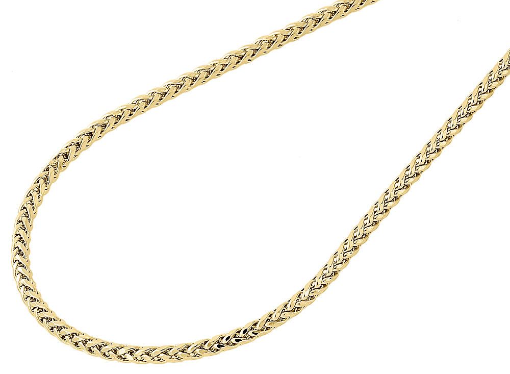 14k Round Wheat Chain Necklace in White Gold Yellow Gold Rose Gold Choice of Lengths 16 18 20 24 30 22 and Variety of mm Options