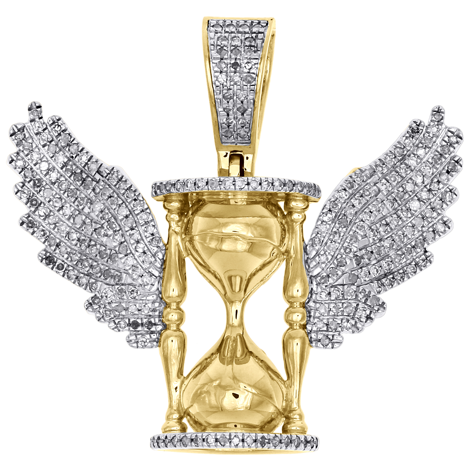 Real 10K Solide Or Jaune Diamant Cut 1.75/" Lion Head Pendentif.