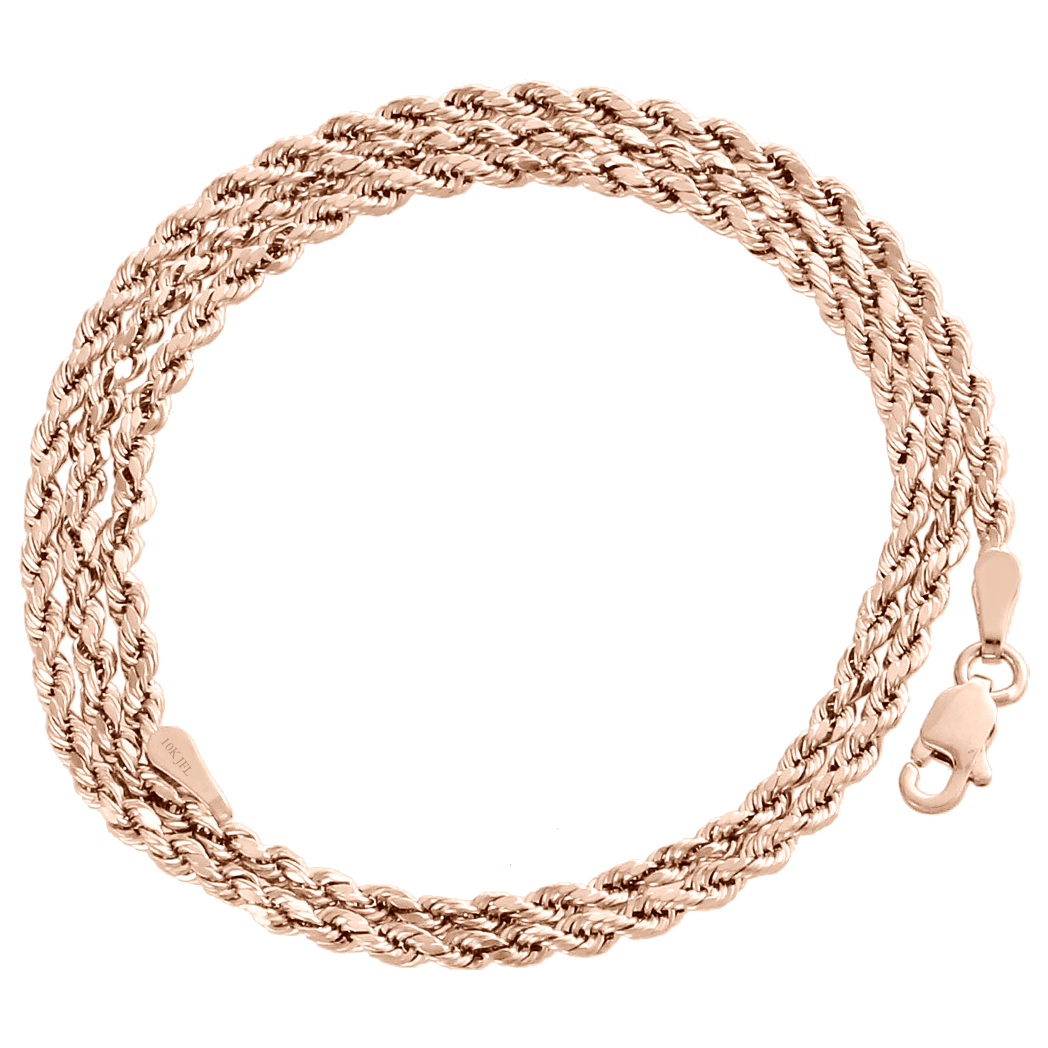 10k Rose Gold Diamond Cut Hollow Rope Chain 225mm Wide Necklace 16 24 Inches Ebay 3694