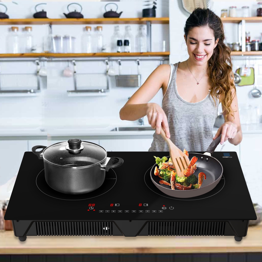 Cheftop Induction 2 Burner Cooktop 1800W Digital 2 Burner Electric Cooktop