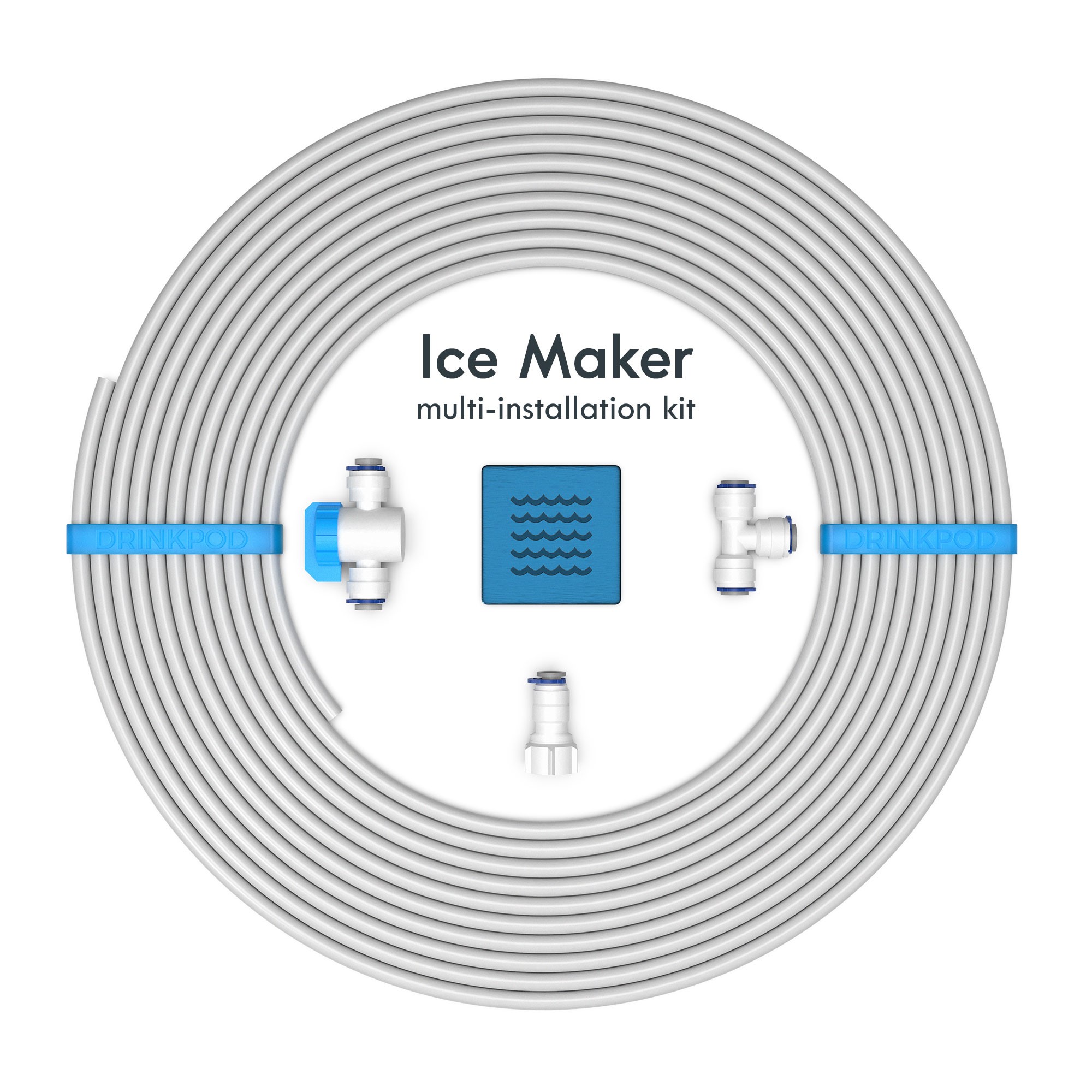 Drinkpod Ice Maker Installation Kit.Connects with any RO or Water